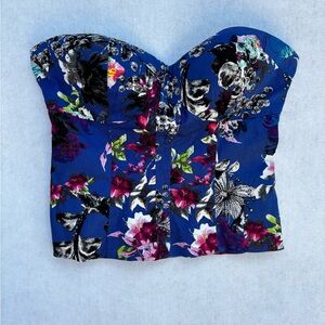 Floral Strapless Top